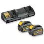 DEWALT DCB132T2-QW 18V XR FLEXVOLT accu-laadset (2x 6,0Ah accu + duolader)