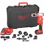 MILWAUKEE M18 HKP-201CA FORCE LOGIC hydraulische accu-ponsmachine in transportkoffer met set ponsen en matrijzen (1x 2,0Ah accu + lader) - 4933451204