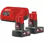MILWAUKEE M12 NRG-402 kit de chargement de batterie (2x batterie 4.0Ah + chargeur C12 C) - 4933459211