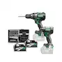 HIKOKI KC18DCWAZ Kit machine sans fil 18V 2 pièces DS18DC + WH18DC en mallette HSC III (2x batterie 5.0Ah + chargeur)