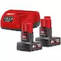 MILWAUKEE M12 NRG-602 kit de chargement de batterie (2x batterie 6.0Ah + chargeur C12 C) - 4933451903