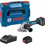 BOSCH GWS 18V-15 SC meuleuse d'angle BITURBO en L-Boxx 136 (2x 8,0Ah batterie + chargeur) - 06019H6101
