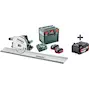 METABO SET KT 18 LTX 66 BL accu-invalcirkelzaag 66mm 165mm in metaBOX 340 + geleiderail FS 160 (2x 8,0Ah accu + lader) - 691172810