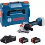 BOSCH GWX 18V-8 X-LOCK angle grinder 125mm in L-BOXX 136 (2x 4,0Ah battery + charger) - 06019N9102