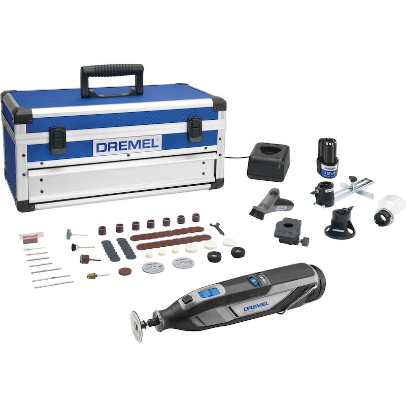 DREMEL 8260 5 65 12V cordless multitool with accessory set 65 piece in case 1x 2Ah battery charger F0138260JF Klium