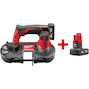 MILWAUKEE M12 BS-402C subcompacte accubandzaag in transportkoffer (2x 4,0Ah accu + lader) - 4933441805