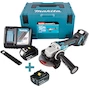 MAKITA DGA506RTJ 18V LXT cordless angle grinder 125mm with slide switch in MAKPAC III (2x 5.0Ah battery + charger)