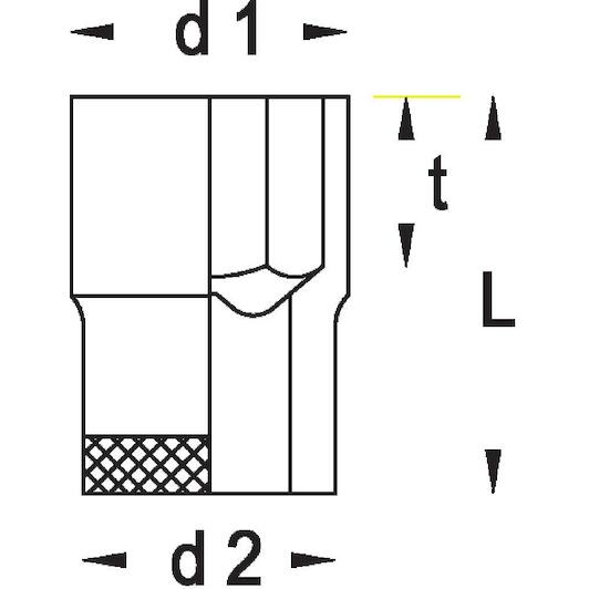 GEDORE 19 19 dopsleutel 1/2