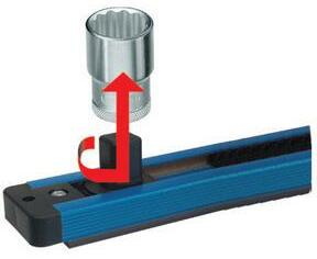 Bande Magnétique GEDORE 1/2 Pouce 580 Mm – 16 Emplacements Pour Douilles, Super Pratique