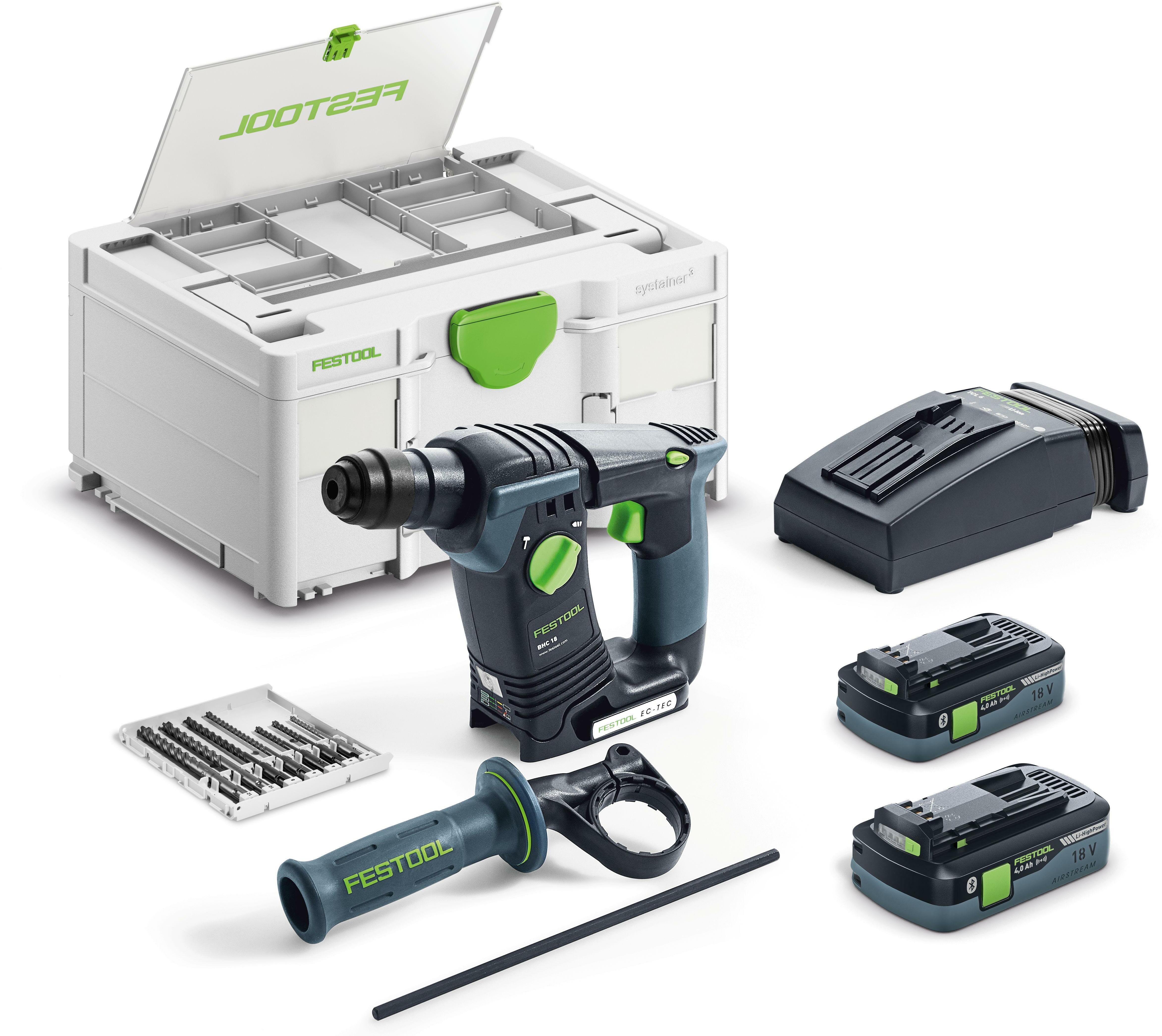 FESTOOL BHC 18 HPC 4,0 I-Plus accu-boorhamer in systainer SYS3 DF M 187 ...