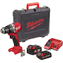 MILWAUKEE M18 BLPDRC-422C marteau perforateur compact sans charbon dans une mallette de transport (1x batterie 4.0Ah + 1x batterie 2.0Ah + chargeur) - 4933492825