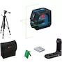 BOSCH GLL 20-22 G accu-kruislijnlaser groen in tas + statief (4x AA batterij) - 0601065601