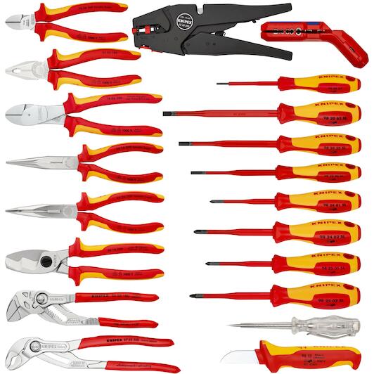 KNIPEX Vision24 Electro gereedschapsset in koffer 20-delig KNIPEX Vision24 Electro gereedschapsset in koffer 20-delig