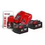 MILWAUKEE M18 NRG-502 kit de chargement de batterie (2x 18V 5.0Ah/1x 12V 2.0Ah batterie + M12-18 FC chargeur rapide) - 4933459217