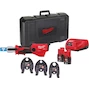 MILWAUKEE M12 ONEHPT-202C U-Set ONE-KEY accu-persgereedschap met 3 U-persbekken in koffer (2x 2,0Ah accu + lader) - 4933481037