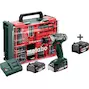 METABO BS 18 QUICK SET accu-schroefboormachine met 74-delige mobiele werkplaats in kunststof koffer (2x 2,0Ah accu + lader) - 602217710