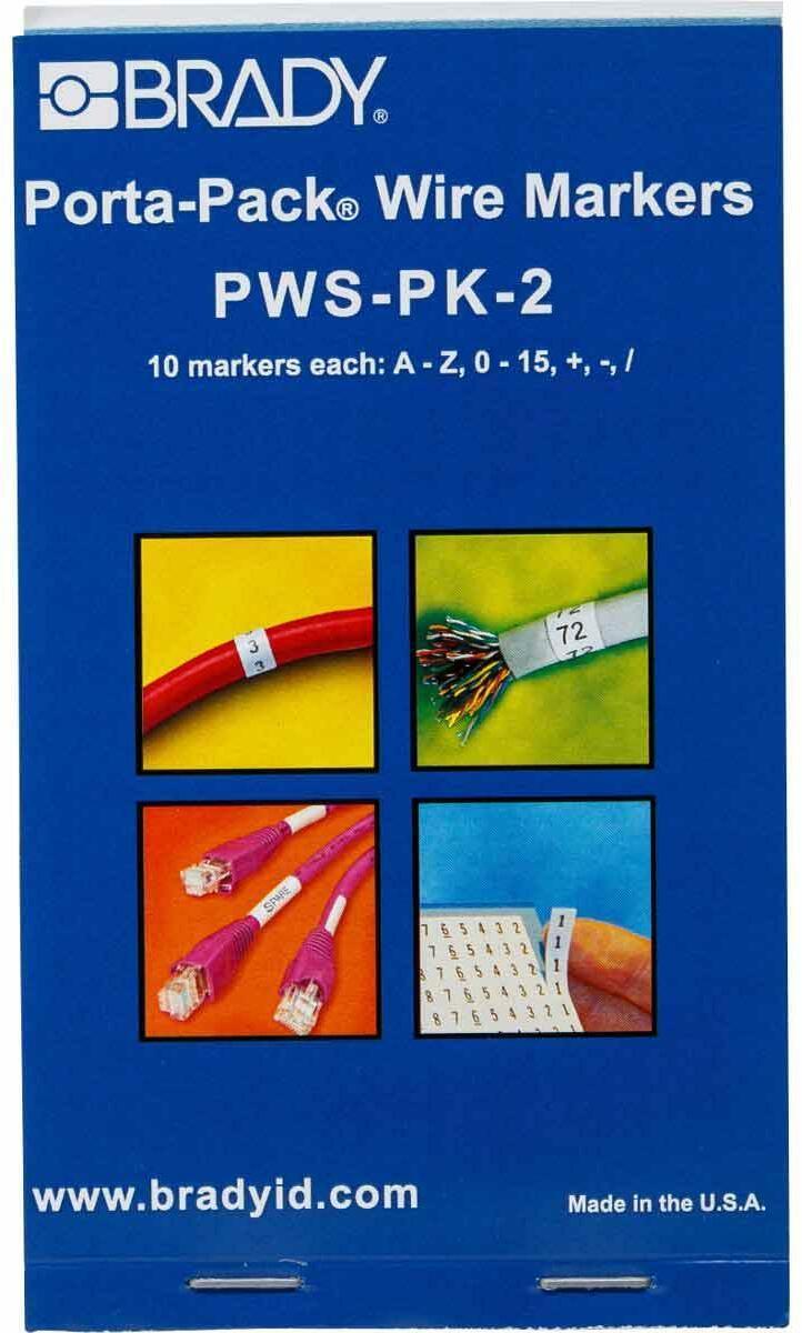 Pws Letters BRADY PWS-PK-2 Porta-Pack zelflaminerende draadmerkers - letters ...