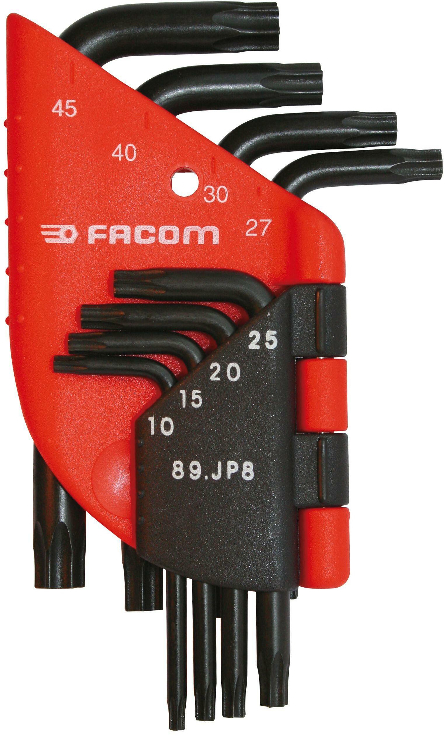 Facom 89.JP8A JP Haakse Inbussleutels Torx in houder, 8-delig