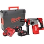 MILWAUKEE M18 BLHX-502X Brushless cordless combi hammer SDS-Plus FIXTEC with 4 positions in HD Box (2x 5.0Ah battery + charger) - 4933478892