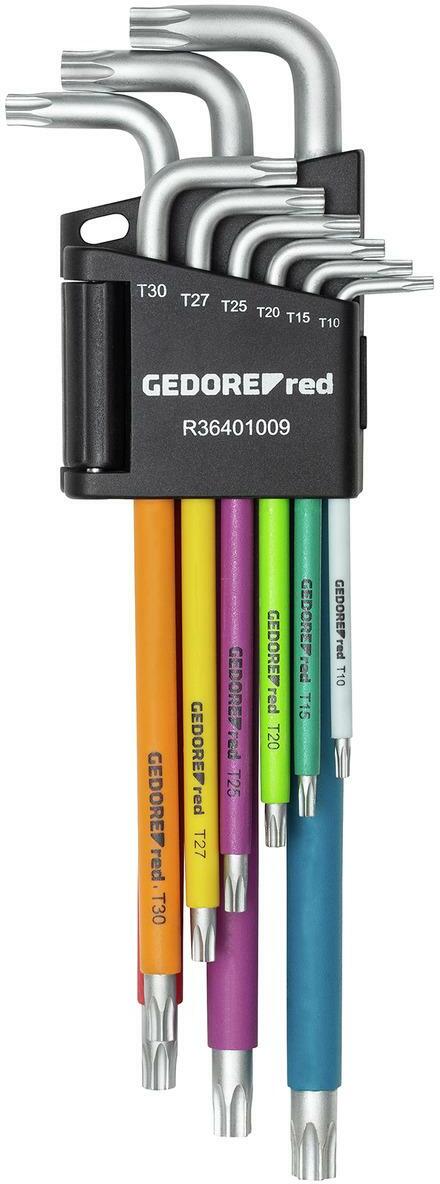 GEDORE red Schroevendraaierset 6-delig, hoekschroevendraaierset, 2-componenten T-greep, gereedschap, R38672006