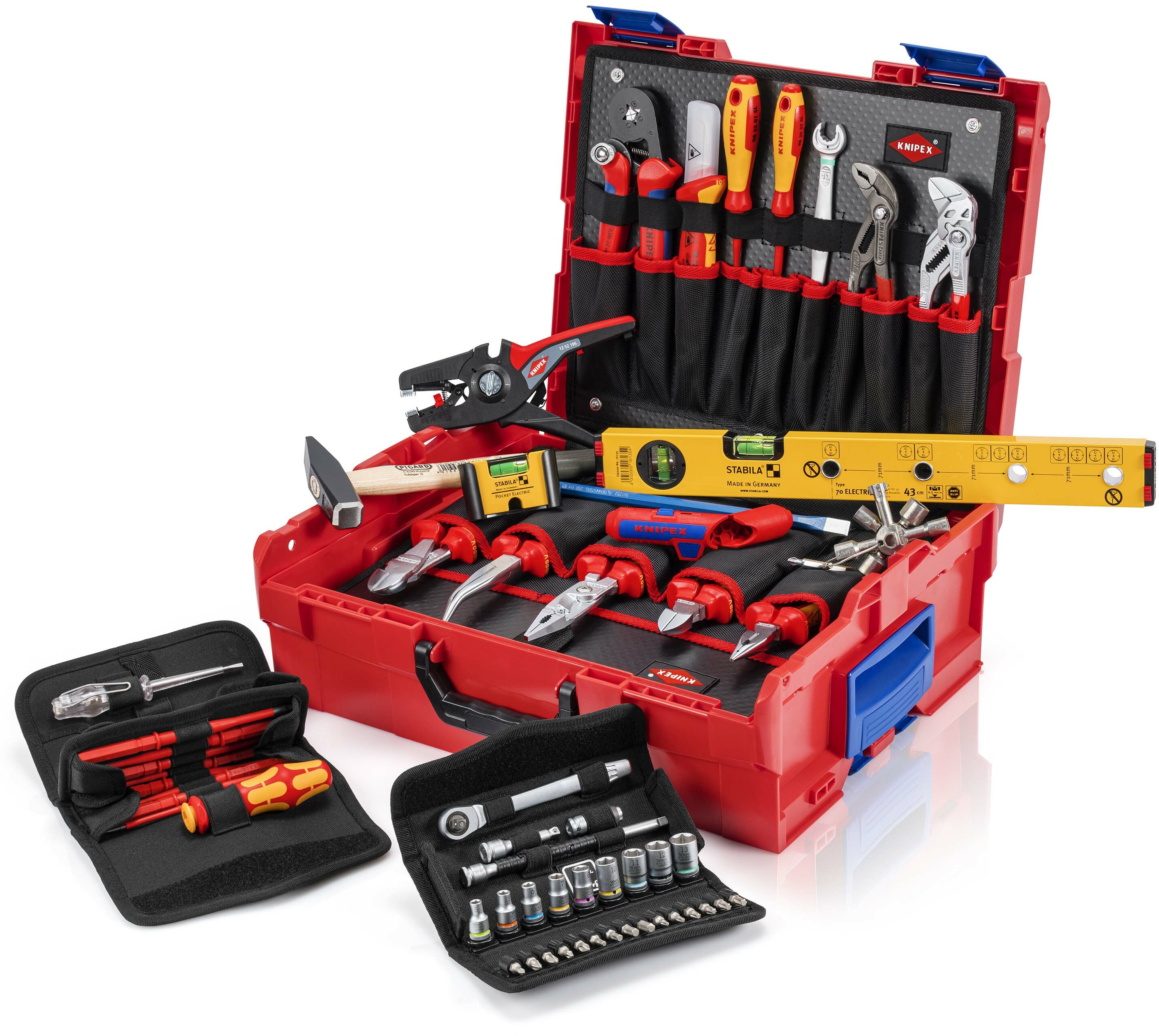 KNIPEX 00 21 19 LB E tool assortment for electrics in L-BOXX 63 pcs ...