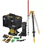 DEWALT DCE080D1GS-SET 18V accu-rotatielaser groen met Bluetooth in TSTAK + statief + meetlat