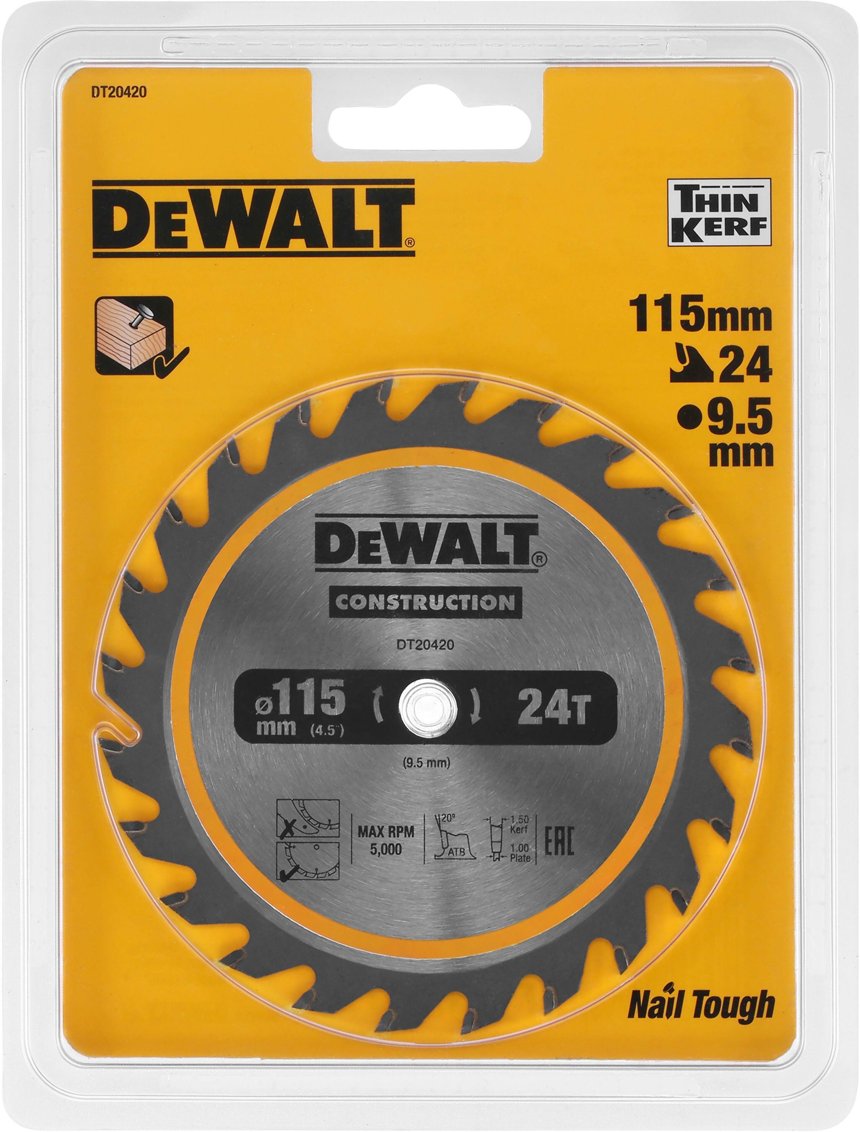 DeWALT DT20420 Zaagblad | Hout | 115 X 10 Mm | Per Stuk P 41170