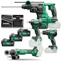 HIKOKI KC18DEWHZ Ensemble de machines sans fil 18V dans un sac (3x batterie 5.0Ah et chargeur)
