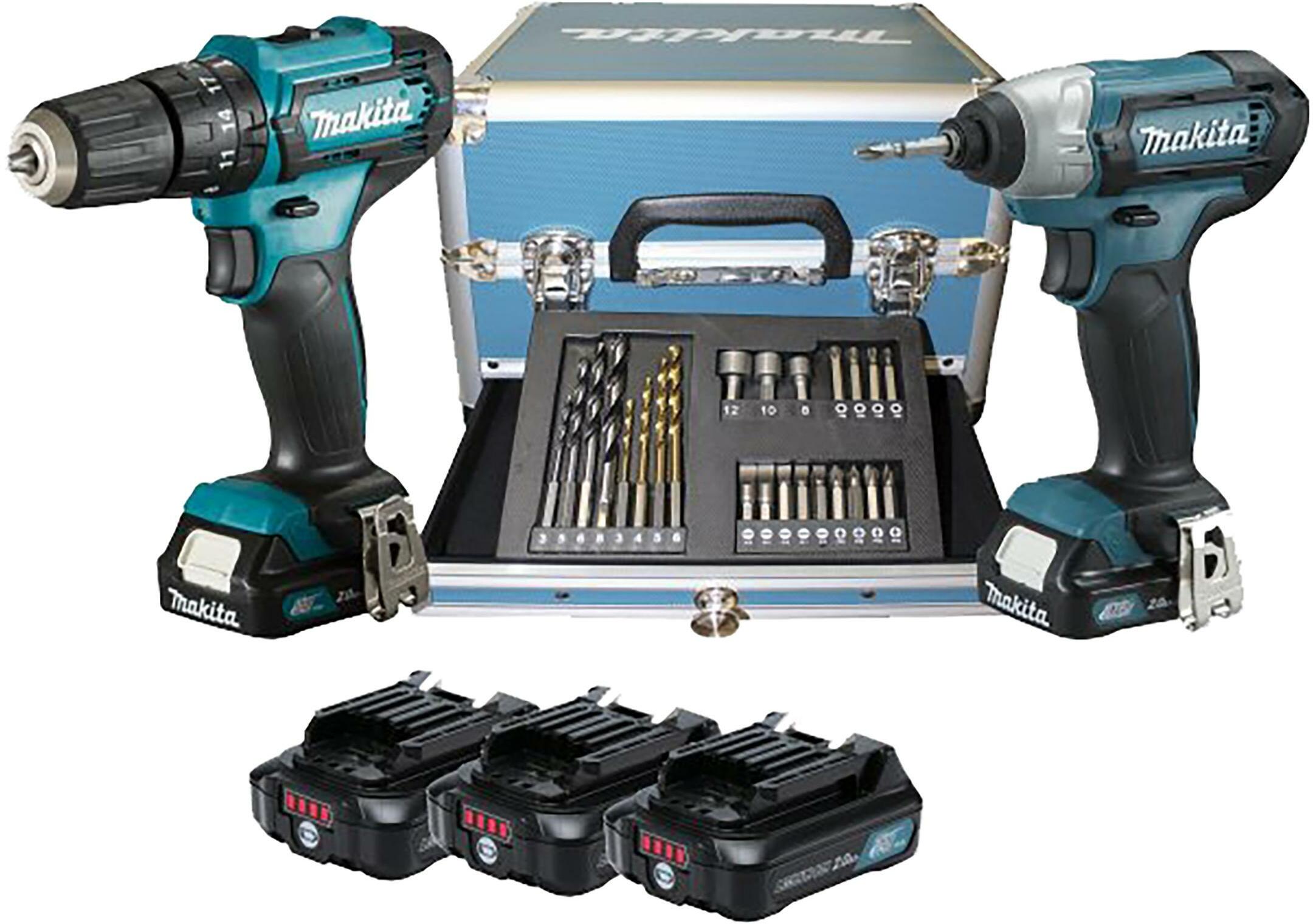 【maaashi】2点セット Makita CLX228SAX2 12 V accu-combiset met 3x 2,0 Ah accu | Klium.nl
