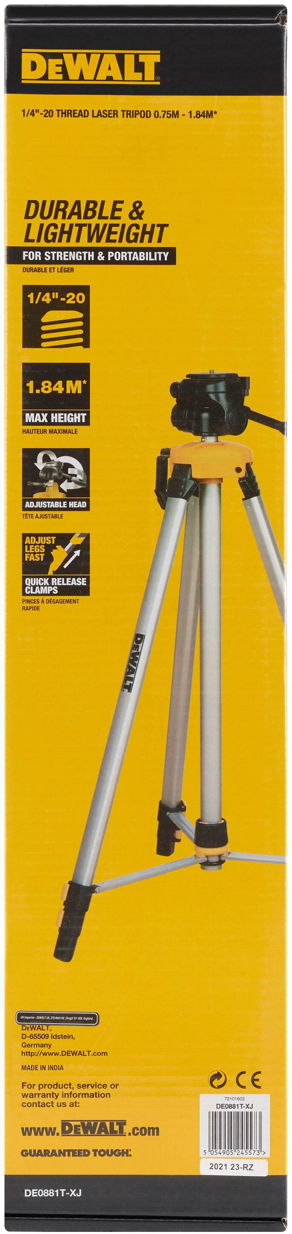 DEWALT DE0881T-XJ lichtgewicht compact laserstatief 1/4"