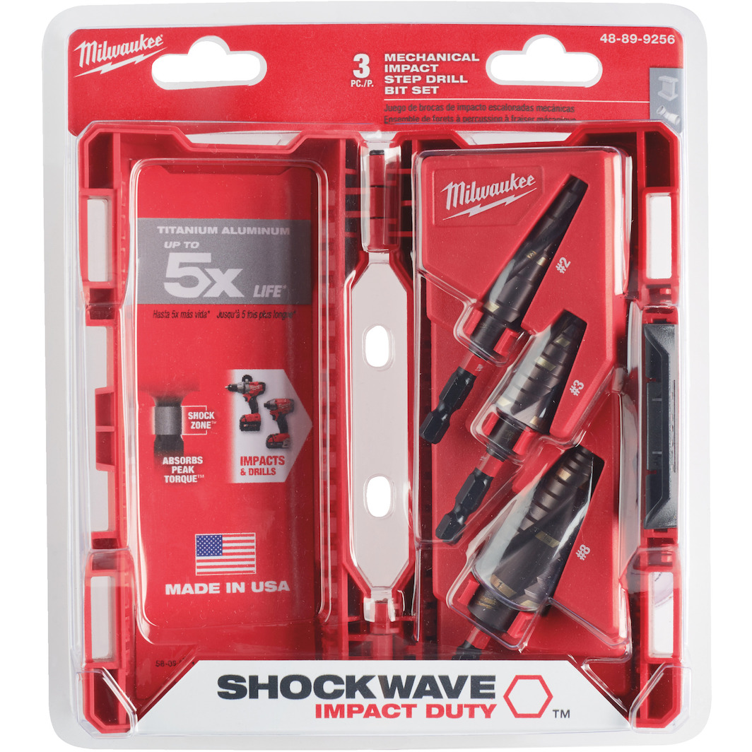 MILWAUKEE 48899266 SHOCKWAVE Impact Duty stappenborenset 3-delig | Klium.nl