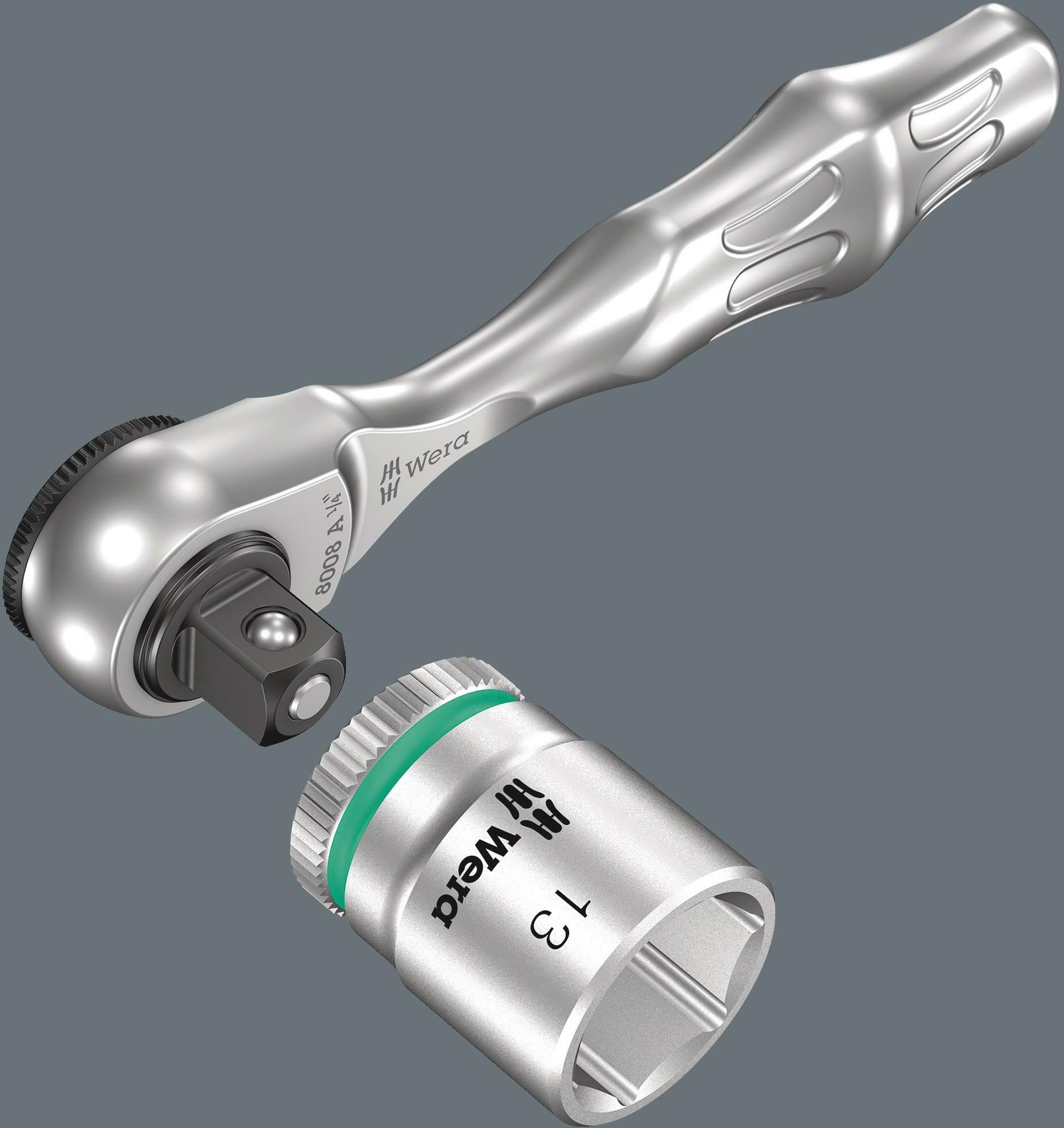 WERA 8008 A Zyklop Mini 3 ratel met 1/4