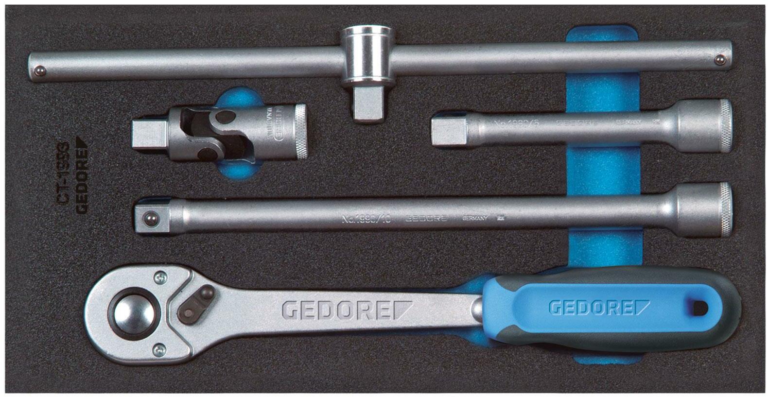 Gedore EI-1500 CT1-6 L Check-Tool-Einlage leer. Werkzeuge für Reparatur und Instandhaltung