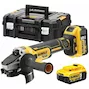 DEWALT DCG405P2-QW Meuleuse d'angle sans fil 18V sans balais 125mm avec interrupteur à glissière dans un coffret TSTAK (2x batterie 5.0Ah + chargeur)