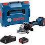BOSCH GWS 18V-8 meuleuse d'angle 125 mm en L-BOXX 136 (2x 4,0Ah batterie + chargeur) - 06019N9002
