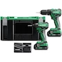 HIKOKI KC18DDWGZ 18V accu-machineset 2-delig DV18DD + WH18DD in koffer (2x 2,0Ah accu + lader)