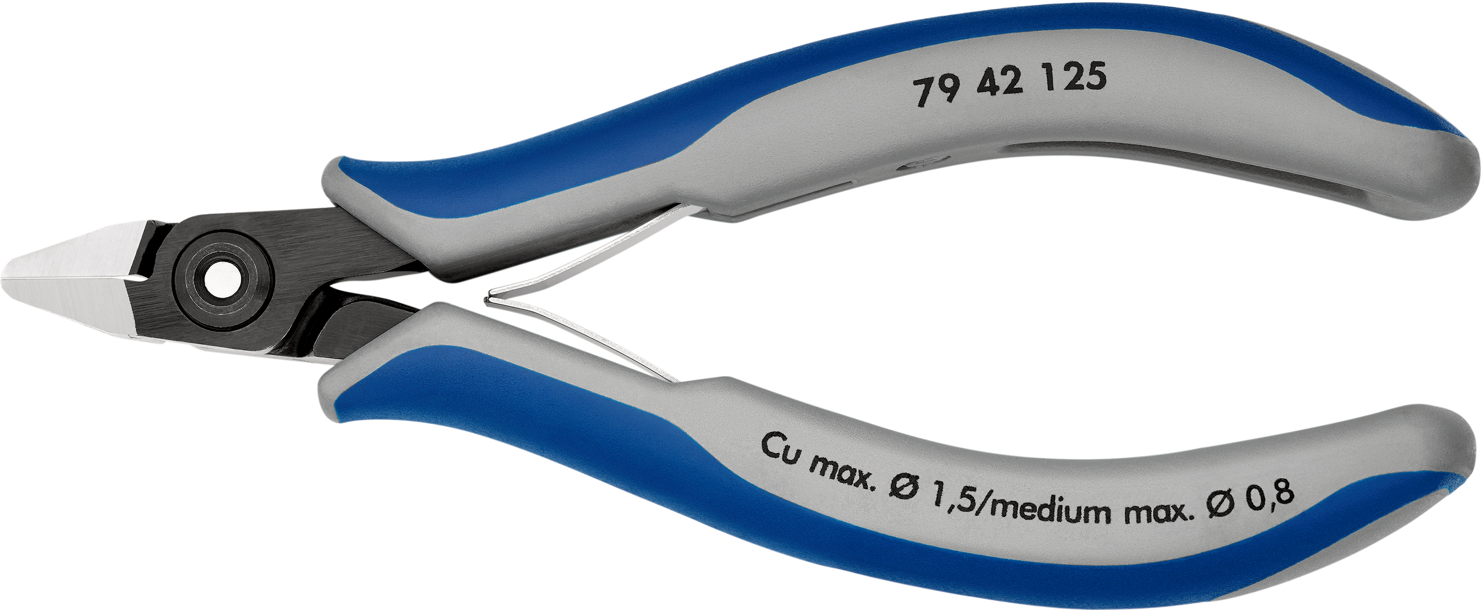 KNIPEX 79 42 125 precisie elektronica-zijsnijtang met meer-componentengrepen gebruineerd 125 mm