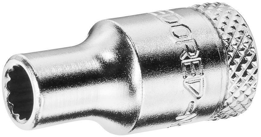 Dopsleutel KS-Tools 1/4 12-kant kort mat verchroomd