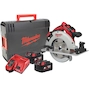 MILWAUKEE M18 BLCS66-502X cordless cordless circular saw for wood and plastic 66mm 190mm in HD Box (2x 5,0Ah battery + charger) - 4933464590