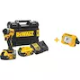 DEWALT DCF850P2T-QW 18V XR Brushless ultra compact 3-speed cordless impact screwdriver in TSTAK (2x 5.0Ah battery + charger)