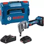 BOSCH GNA 18V-16 E ciseaux à onglets sans fil en L-Boxx 136 (2x 4.0Ah batterie + chargeur) - 0601529601