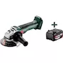 METABO W 18 L BL 9-125 haakse accu-slijper in metaBOX 165 L (zonder accu en lader) - 602374840