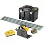 DEWALT DCS520T2R-QW Scie plongeante sans fil 54V XR FLEXVOLT 59mm 165mm en TSTAK avec rail de guidage (2x batterie 6.0Ah + chargeur)
