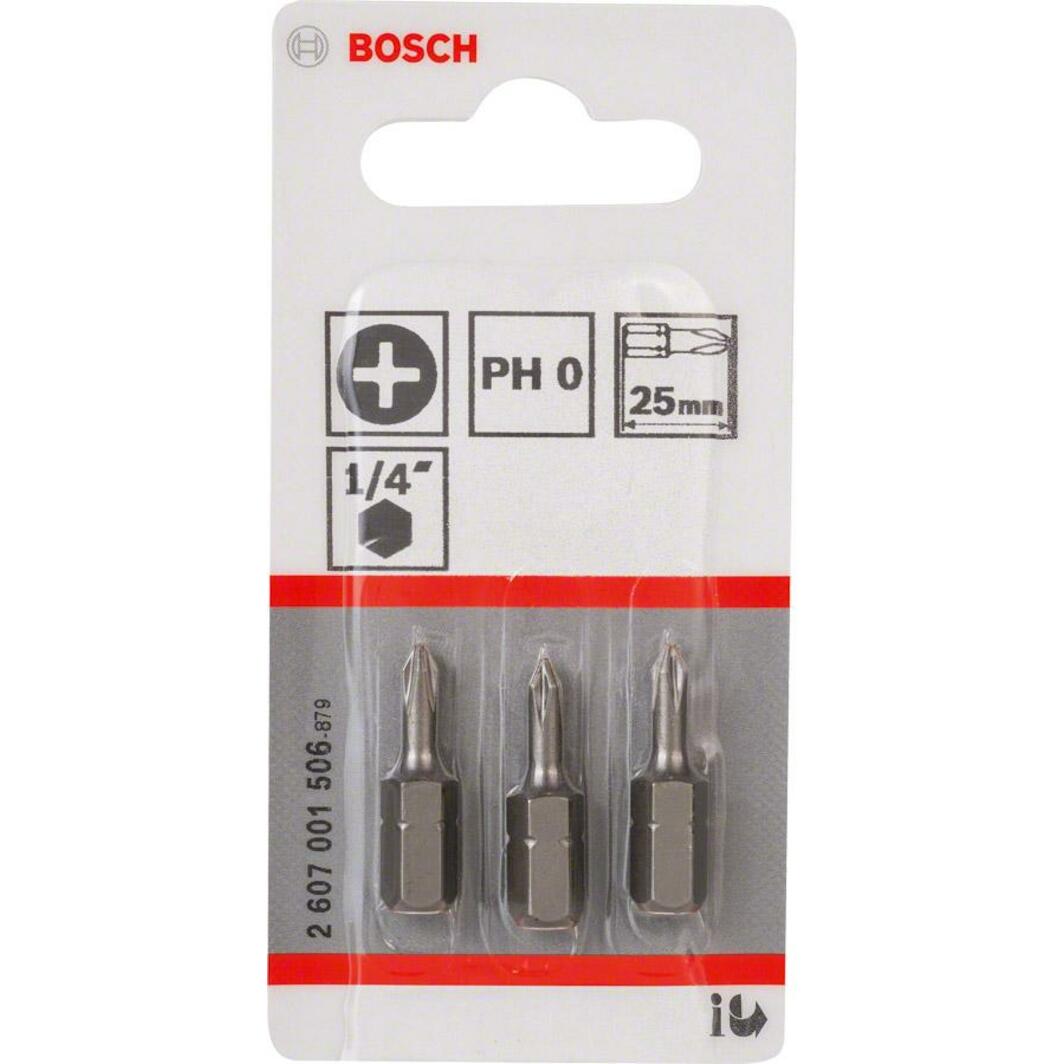 Punte Per Cacciavite Bosch Professional PH0 - Set Da 3 Pezzi Per Avvitamenti Di Precisione - Foto 5