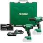 HIKOKI KC18DAWAZ Ensemble de machines sans fil 18V 2 pièces DS18DA + WH18DA dans une mallette en plastique (2x 2.0Ah batterie + chargeur)