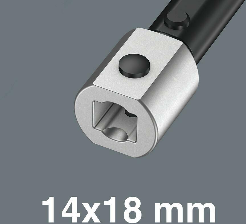 WERA 7880 Joker L zelfinstellende insteek-steeksleutel voor sleutelmaat 16-19 mm, 14 x 18 mm - 05020171001