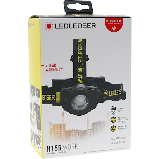 LEDLENSER H15R Work head lamp rechargeable 2500 lumens IP67