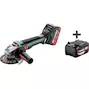 METABO WB 18 LT BL 11-125 Quick haakse accu-slijper in metaBOX 165 L (2x 5,5Ah accu + lader) - 613054660