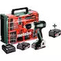 METABO SB 18 L Set accu-klopboorschroefmachine + accessoireset 78-delig in koffer (2x 2,0Ah accu + lader) - 614053710