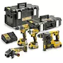 DEWALT DCK422P3-QW 18V XR accu-machineset 4-delig in ToughSystem koffer (3x 5,0Ah accu + lader)